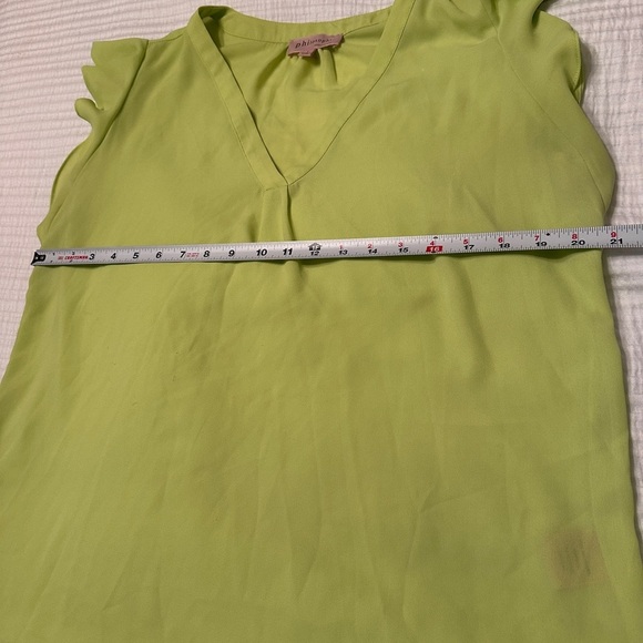 Philosophy Ruffle Short Sleeve Blouse - Size L - Picture 9 of 10
